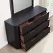 Henry Espresso 6 Drawer Dresser and Rectangular Mirror
