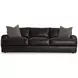 Cameron Brown Leather 97" Sofa with Pillow