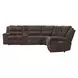 Bronco Plush Umber 6 Piece Modular Zero Gravity Power Reclining Sectional with Power Adjustable Headrest and USB Charging