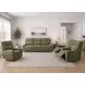 Traxton Jasper Moss 79" Zero Gravity Triple Power Reclining Loveseat with Tilt Console and USB Charging
