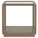 Glaze Gray Square Glass Top End Table