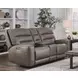 Lawmere Sydney Brunette 76" Zero Gravity Power Reclining Loveseat with Console and USB Charging