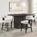 Oakley Black 60" Rectangular Counter Height Table with Storage