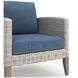 Carezza Dark Blue and Natural Upholstered 5 Piece Conversation Set