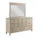Clearview Oyster 8 Drawer Fremont Dresser with Rectangular Mirror