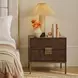 Emerald Antique Brass Nightstand