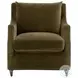 Jade Olive Velvet Slipcover Club Chair