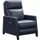 James Barone Navy Blue Leather Zero Gravity Power Recliner with Power Lumbar and USB Charging