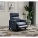 James Barone Navy Blue Leather Zero Gravity Power Recliner with Power Lumbar and USB Charging