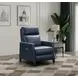 James Barone Navy Blue Leather Zero Gravity Power Recliner with Power Lumbar and USB Charging