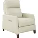 James Barone Parchment Leather Zero Gravity Power Recliner with Power Lumbar and USB Charging