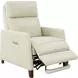James Barone Parchment Leather Zero Gravity Power Recliner with Power Lumbar and USB Charging