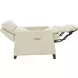 James Barone Parchment Leather Zero Gravity Power Recliner with Power Lumbar and USB Charging