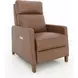James Dobbs Saddle Leather Zero Gravity Power Recliner with Power Lumbar and USB Charging