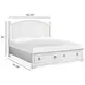 Crownfall Whisper White and Cerused Nutmeg California King Storage Panel Bed