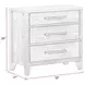Breckenridge Medium Brown 3 Drawer Nightstand with USB Charging and LED