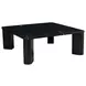 Segment Jetty Black Square Marble Top Coffee Table