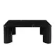 Segment Jetty Black Square Marble Top Coffee Table