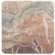 Segment Orange Square Marble Top Coffee Table