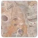 Segment Orange Square Marble Top Coffee Table