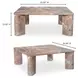 Segment Orange Square Marble Top Coffee Table