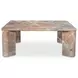 Segment Orange Square Marble Top Coffee Table