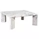 Segment Ashen Gray Square Marble Top Coffee Table