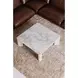 Segment Ashen Gray Square Marble Top Coffee Table