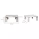 Segment Ashen Gray Square Marble Top Coffee Table