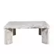 Segment Ashen Gray Square Marble Top Coffee Table