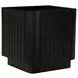 Povera Black 2 Drawer Nightstand
