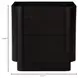 Povera Black 2 Drawer Nightstand