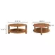 Olsen Vintage Brown Round Coffee Table