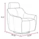 Milanoir Renaissance Cinnamon Leather Upholstered Swivel Gliding Accent Chair