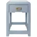 Jean Matte Light Blue Rectangular 1 Drawer Side Table