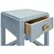 Jean Matte Light Blue Rectangular 1 Drawer Side Table