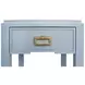 Jean Matte Light Blue Rectangular 1 Drawer Side Table