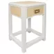 Jean Natural Grasscloth Rectangular 1 Drawer Side Table