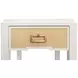Jean Natural Grasscloth Rectangular 1 Drawer Side Table