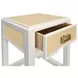 Jean Natural Grasscloth Rectangular 1 Drawer Side Table
