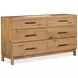 Brookstone Rustic Caramel 6 Drawer Dresser