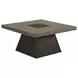Rizzo Gray and Dark Espresso Square Coffee Table