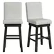 Rizzo Beige Upholstered Swivel Bar Stool Set of 2