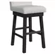 Rizzo Beige Upholstered Swivel Bar Stool Set of 2