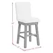 Rizzo Beige Upholstered Swivel Bar Stool Set of 2