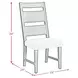 Rizzo Beige Upholstered Dining Side Chair Set of 2