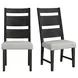 Rizzo Beige Upholstered Dining Side Chair Set of 2