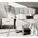 Foundations Linen and Light Shale Queen Upholstered Panel Bed