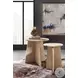 Melange Travertine Marble Cirque Spot Table