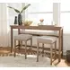 Lindon White Upholstered Counter Height Stool